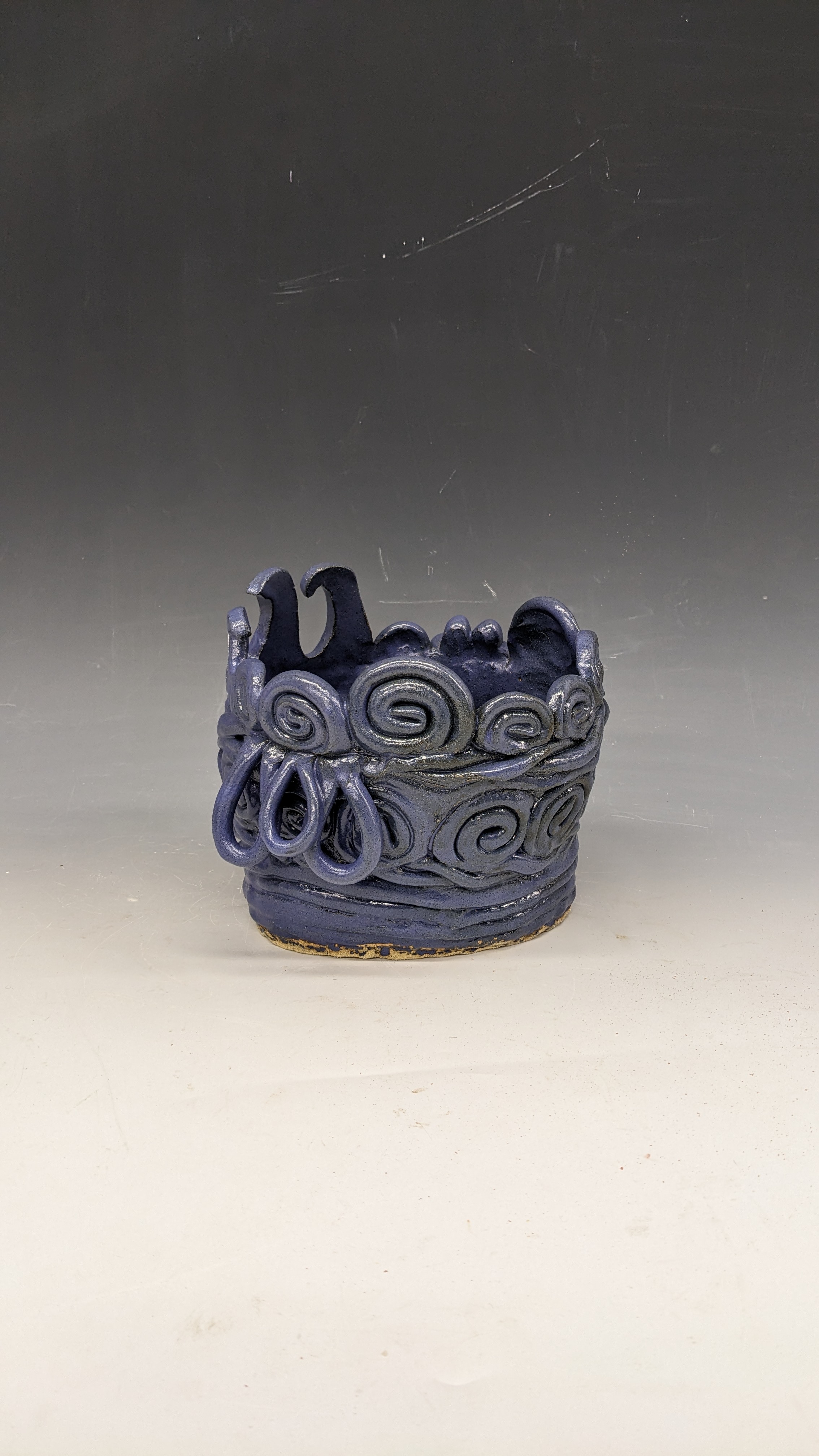 Hand-built pottery piece 1